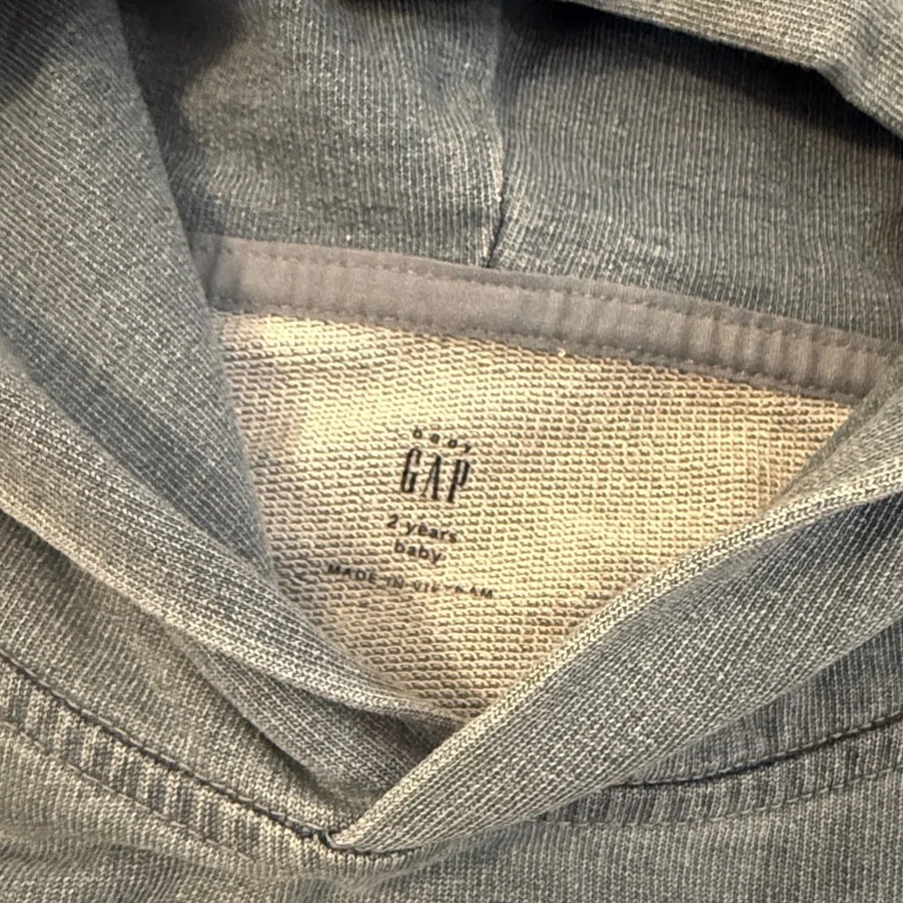 Gap Chambray Stonewashed Blue Hoodie Sweatshirt 2T
